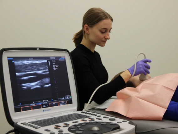 Dr. Lee Ryan's ultrasound equipment in TBIR